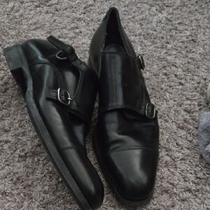 Men's Black Leather Dress Shoes